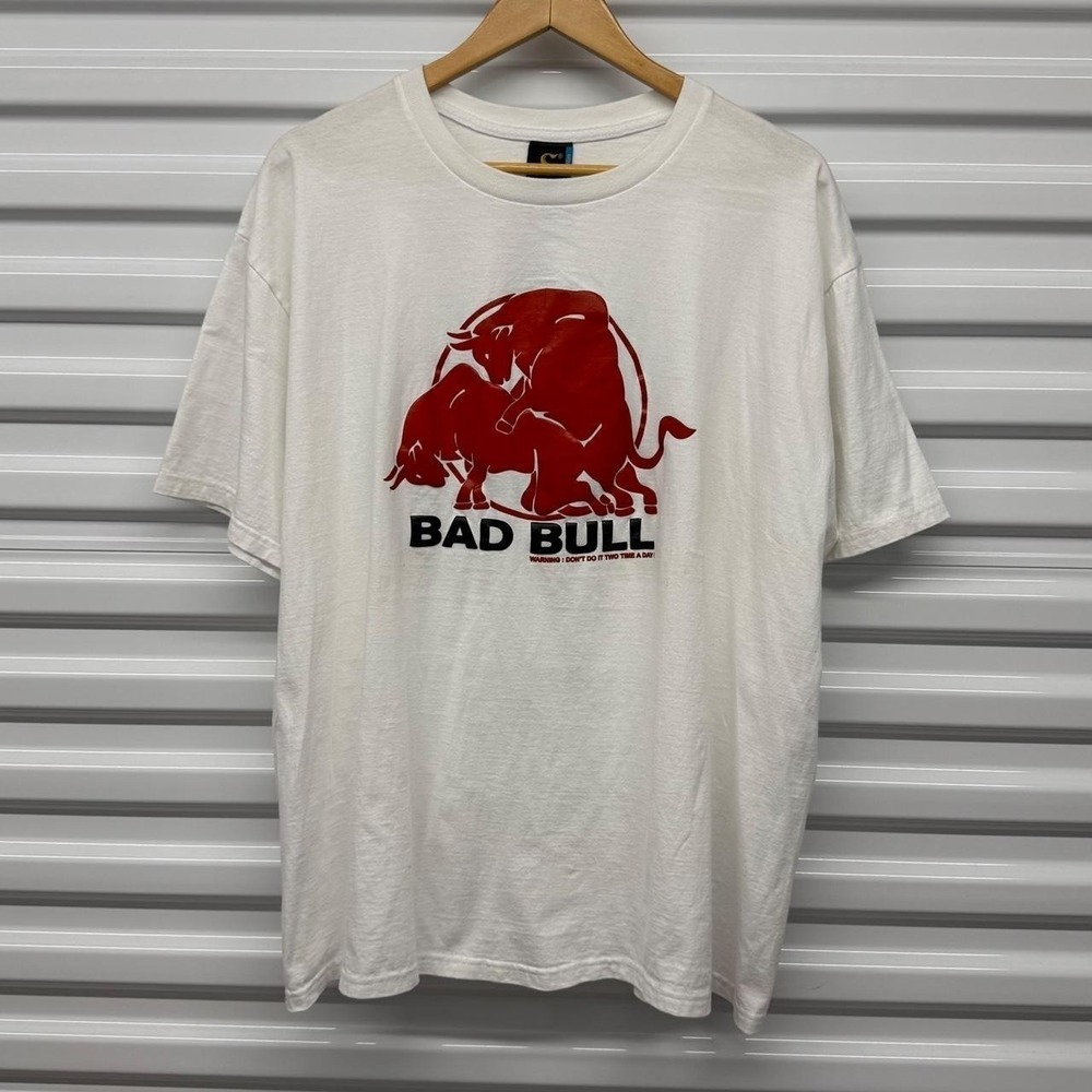 VTG Bad Bull Red Bull Parody T-Shirt Size 2XL